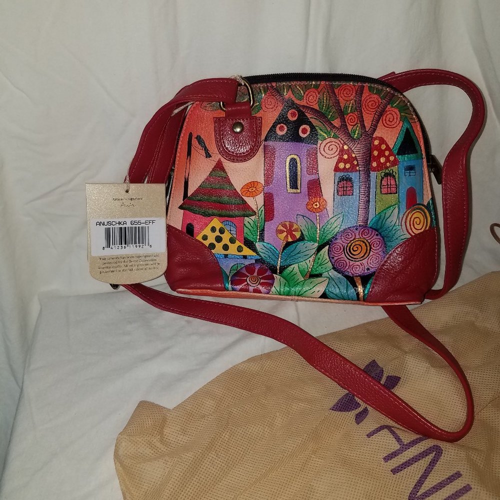 Anuschka Hand-Painted Leather Handbag